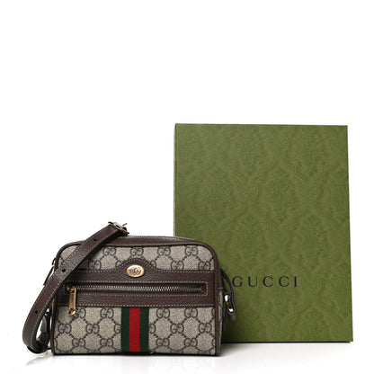 Gucci GG Supreme Monogram Web Mini Ophidia Shoulder Bag Brown 13 of 13
