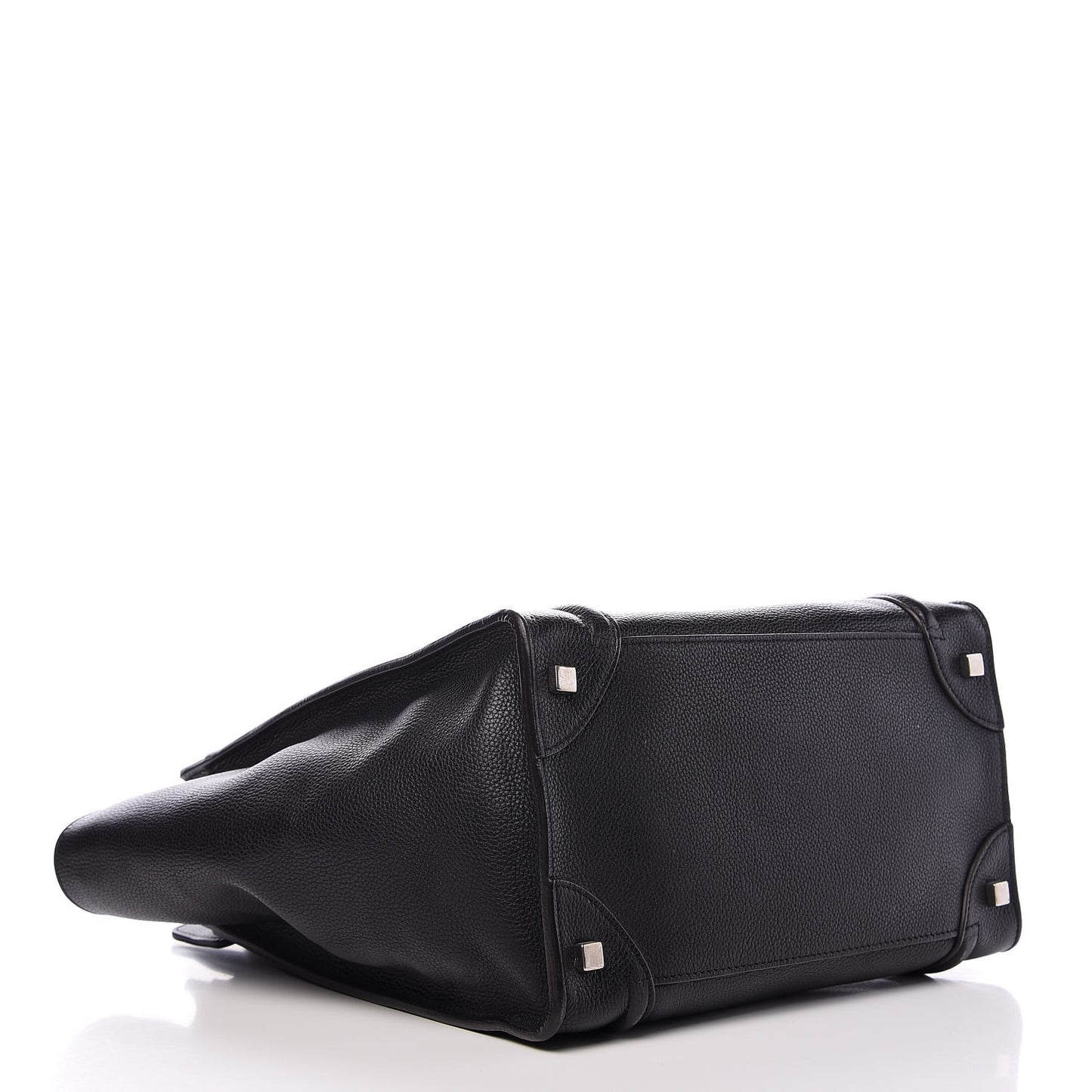 Drummed Calfskin Mini Luggage Black