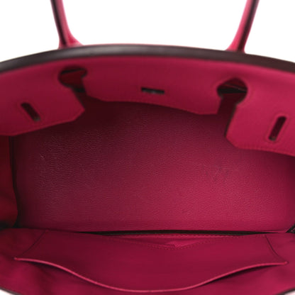 Hermes Chevre Mysore Birkin 30 Rose Shocking 4 of 10