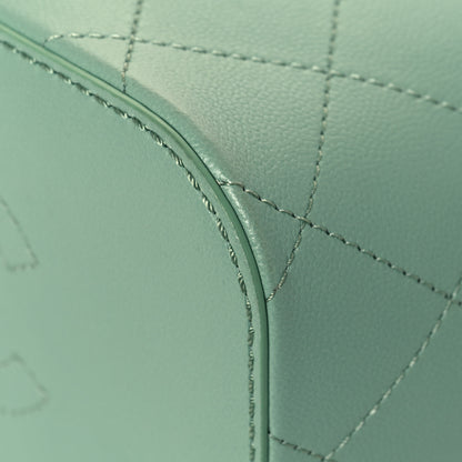 Chanel Caviar Bucket Drawstring Bag Light Green 7 of 11