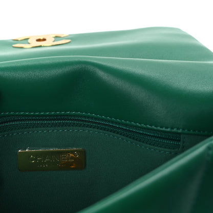 Chanel Lambskin Quilted Medium 19 Flap  Green 5 of 9