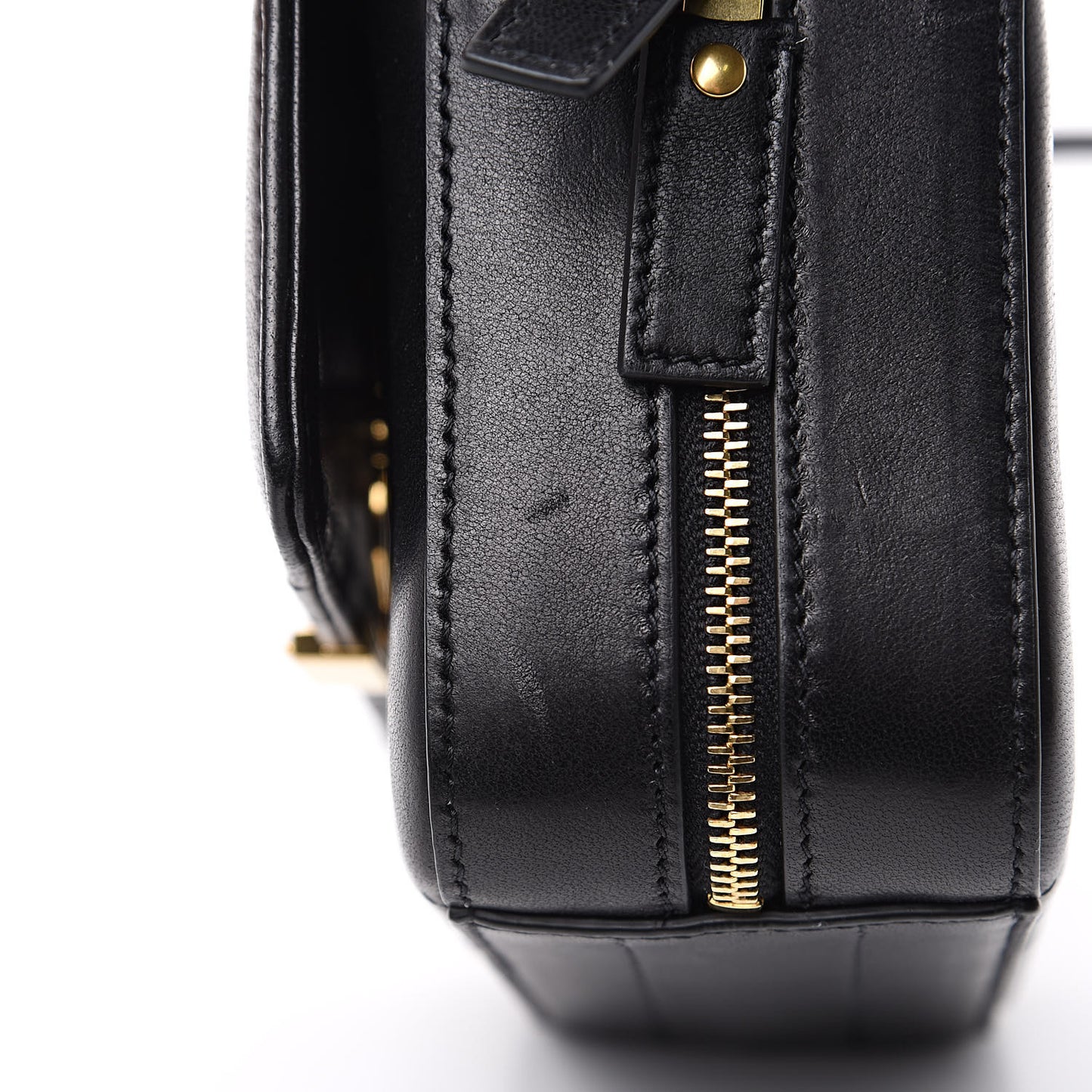 Lambskin Matelasse Monogram Vicky Camera Bag Black