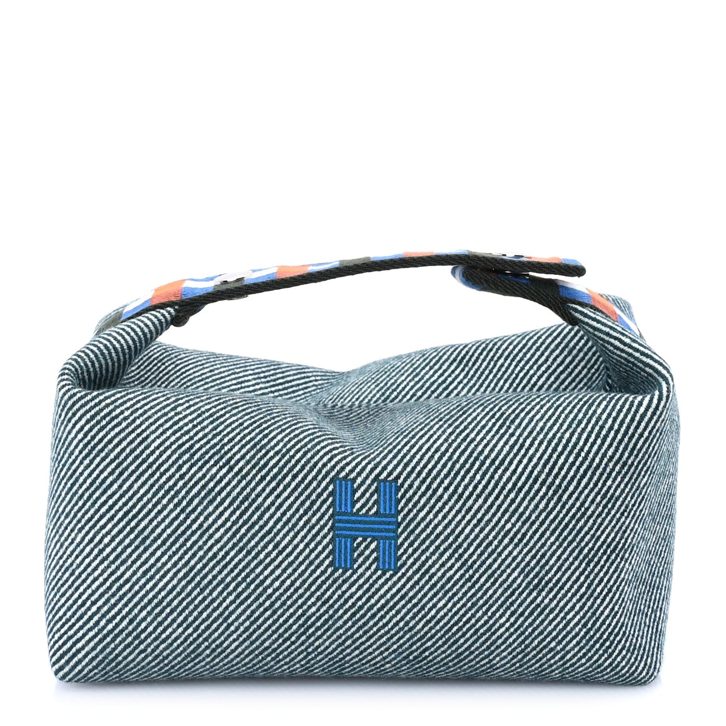 Merino Wool Small Au Carre Bride-A-Brac Pouch Vert Foret