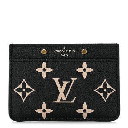 Louis Vuitton Empreinte Card Holder Black Beige 1 of 6