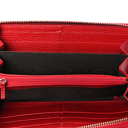Gucci Pebbled Calfskin Soho Zip Around Wallet Red 5 of 8