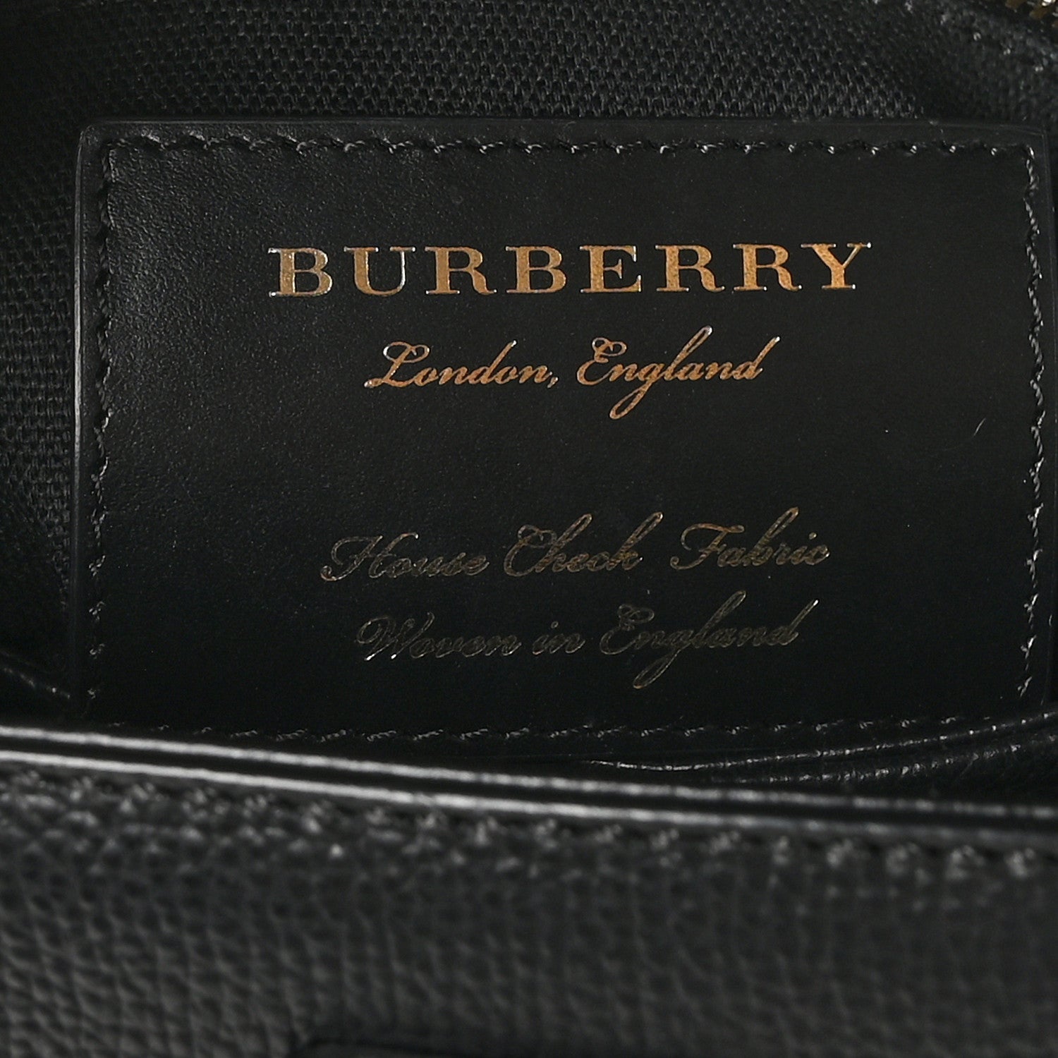Burberry Derby Calfskin House Check Small Camberley Black 6 of 7