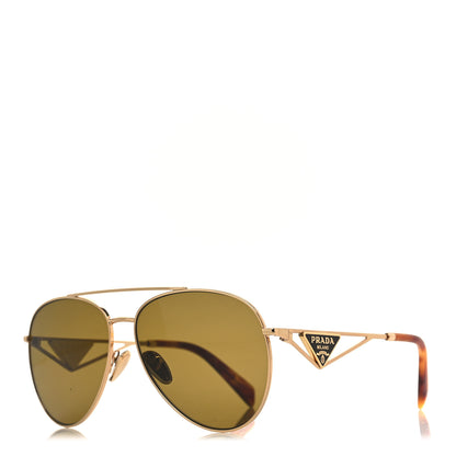 Prada Aviator Sunglasses SPR 73Z Gold Tortoise 1 of 7