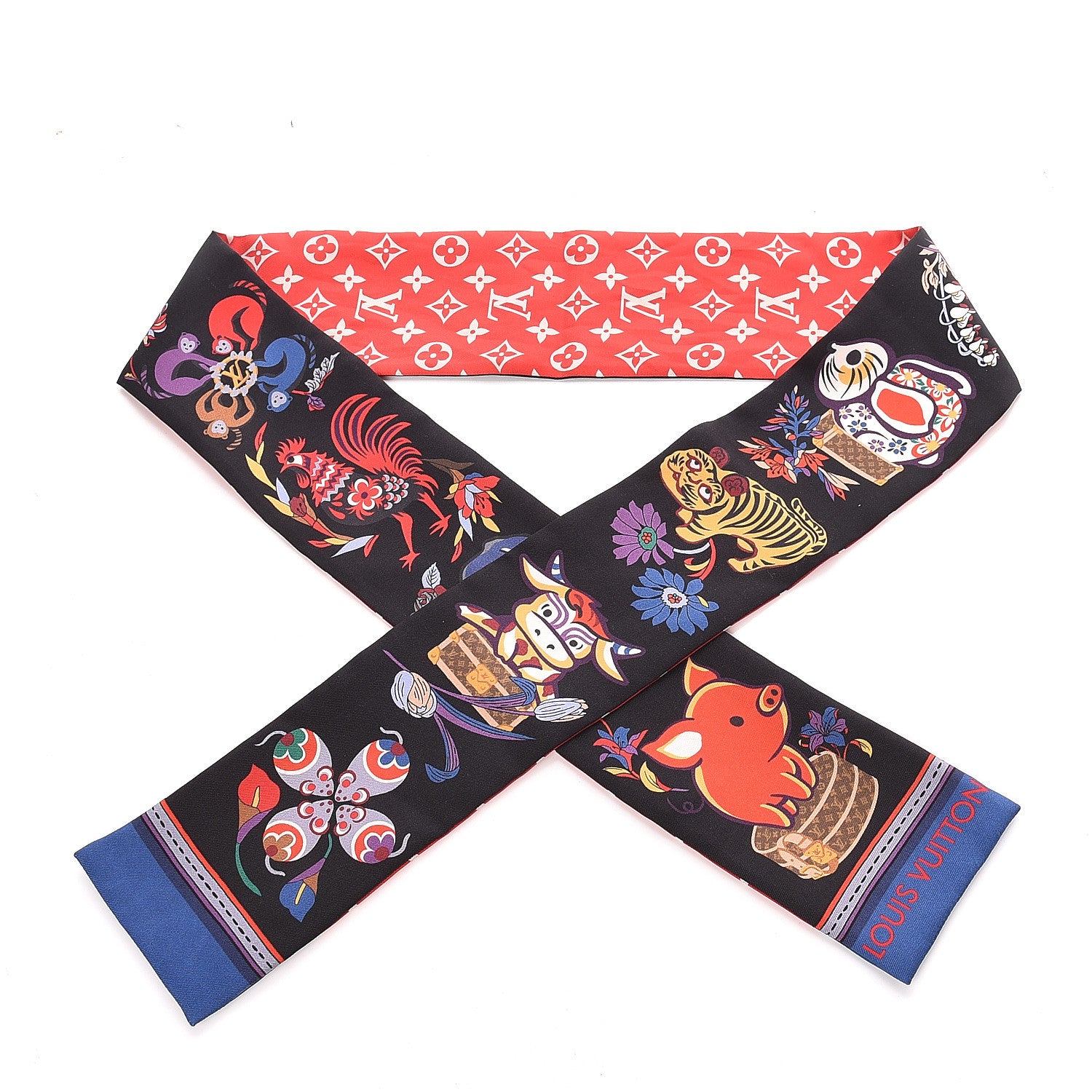 Louis Vuitton Silk Monogram Superstition Bandeau Black 1 of 5