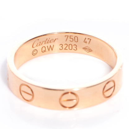 Cartier 18K Pink Gold 3.5mm LOVE Wedding Band Ring 47 4 3 of 4