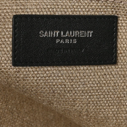 Saint Laurent Linen Calfskin Rive Gauche Tote Greggio Natural 6 of 7