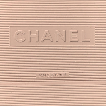 Chanel Fabric Pearl Cork CC Slip On Sandals 37 Pink 7 of 9