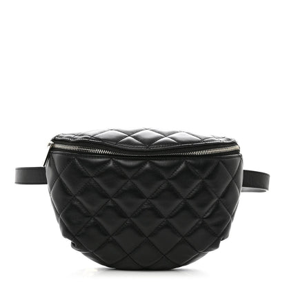 Chanel Calfskin Quilted Waist Belt Bag Black 1 of 7