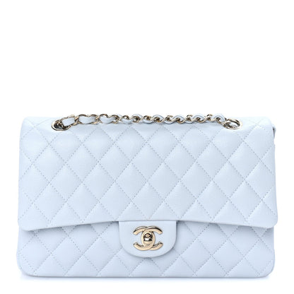 Chanel Caviar Quilted Medium Double Flap Light Blue 1 of 9