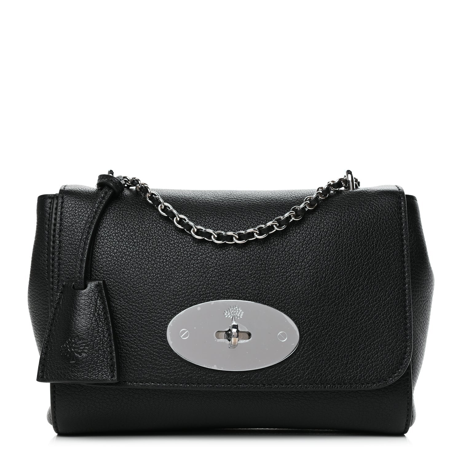Mulberry Glossy Goatskin Small Lily Flap Black 1 of 11