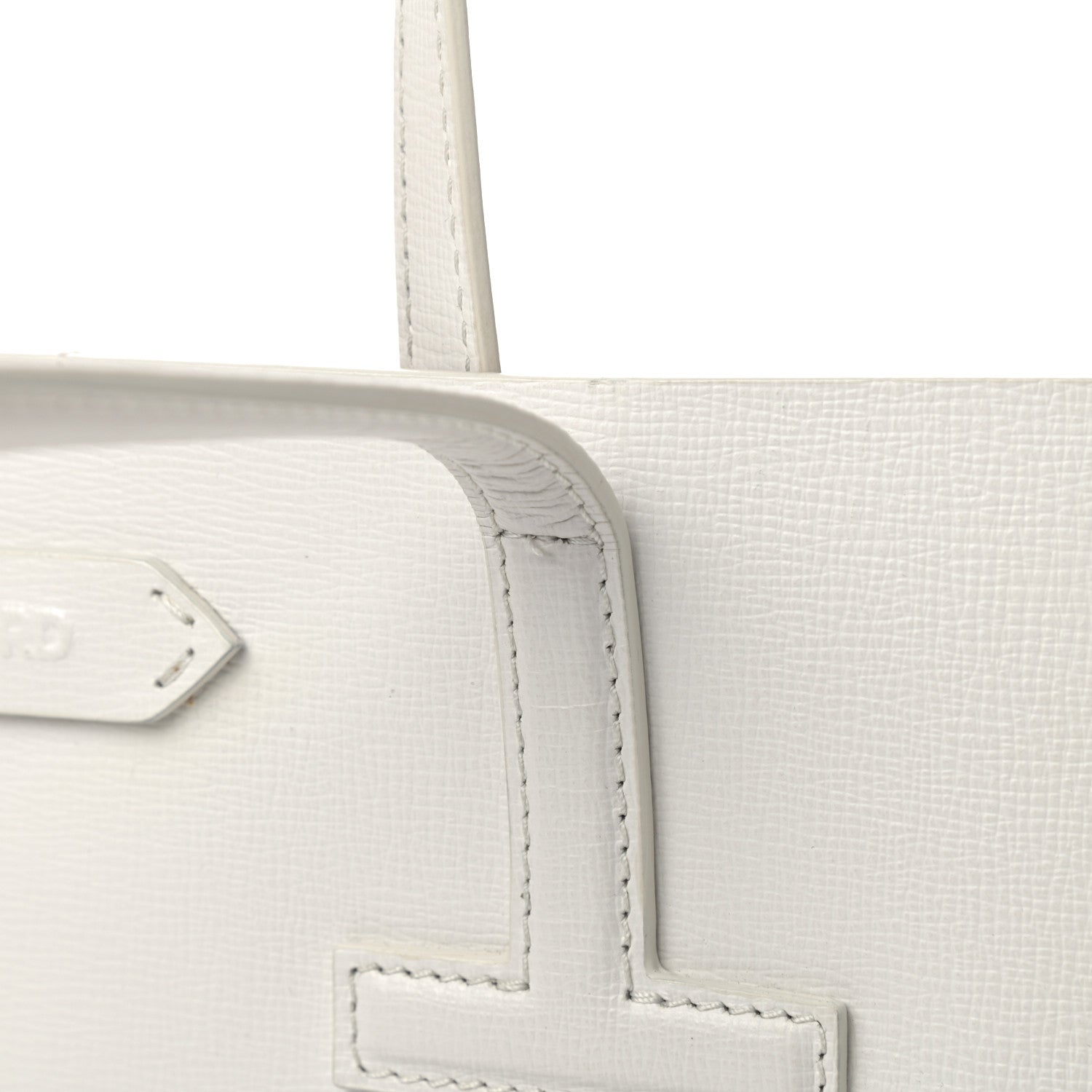 Tom Ford Grained Calfskin Small T Tote White 11 of 13