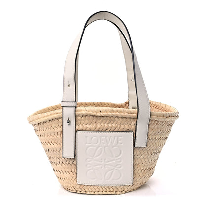 Loewe Raffia Mini Basket Tote Bag Natural White 1 of 8