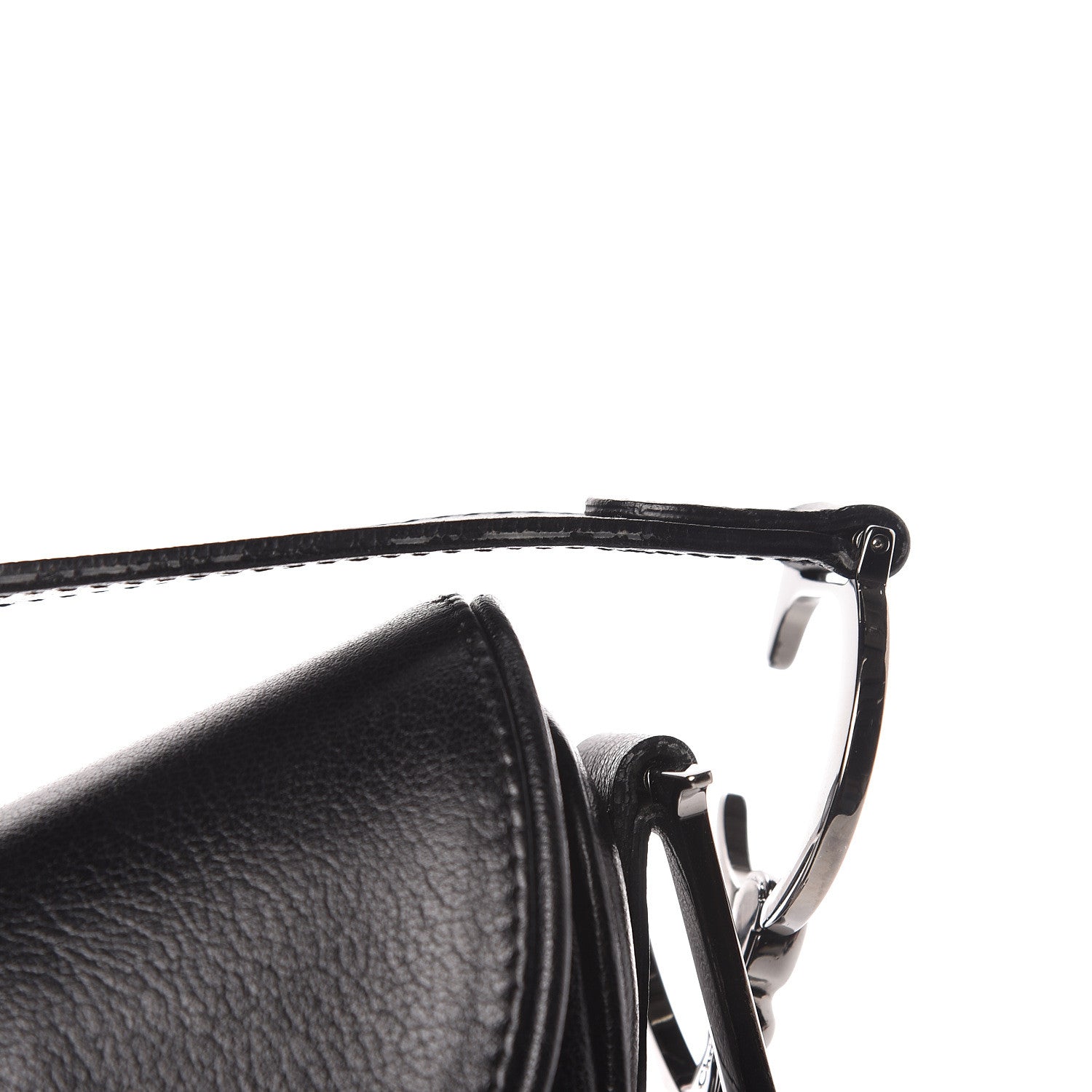 Christian Dior Calfskin Saddle Bag Black 10 of 12