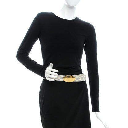 Louis Vuitton Damier Azur Voyage Belt 95 38 2 of 11