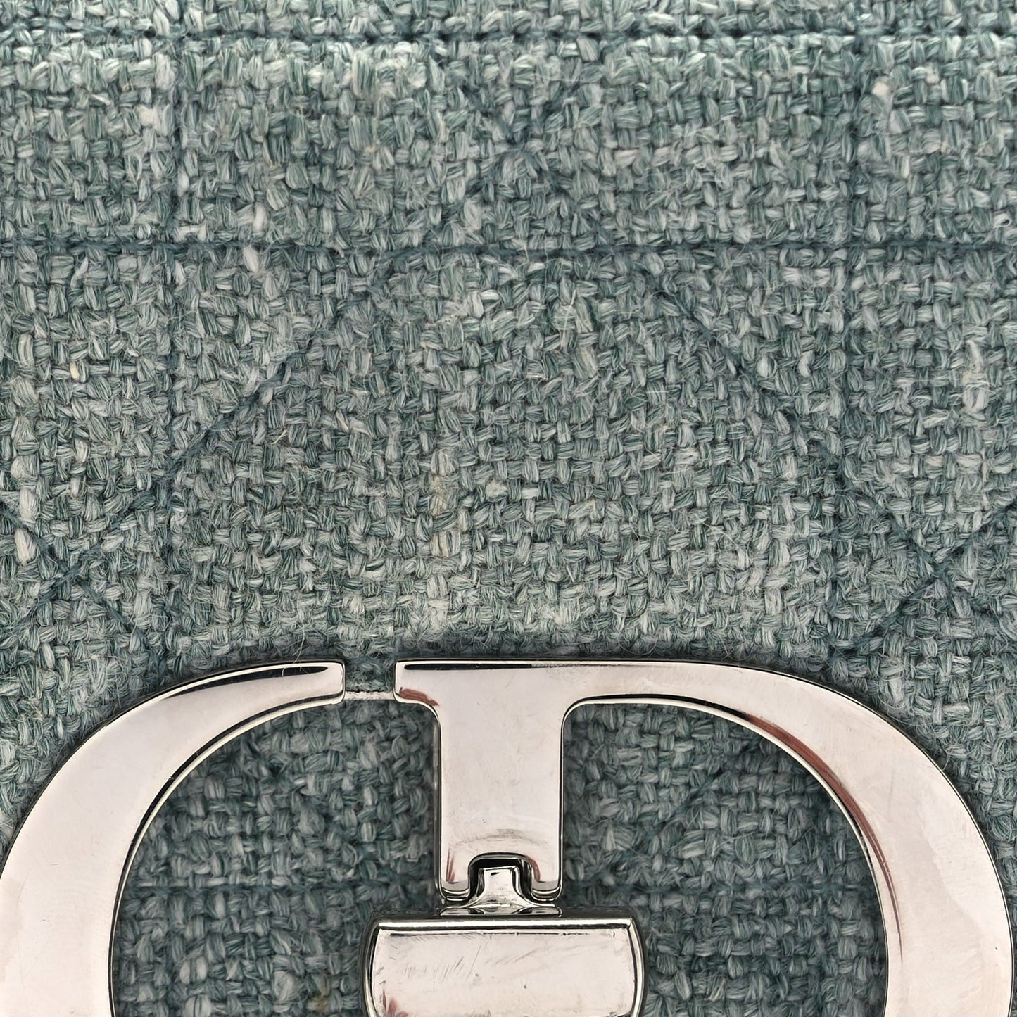 Tweed Macrocannage Small Caro Bag  Light Green