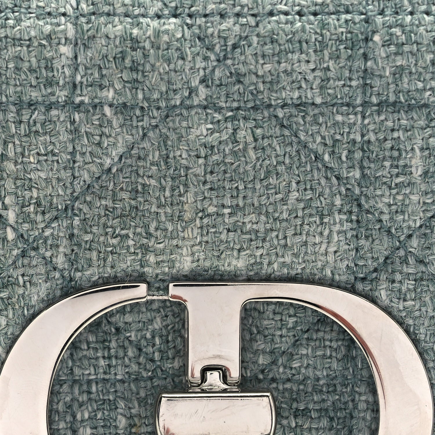 Christian Dior Tweed Macrocannage Small Caro Bag  Light Green 6 of 8