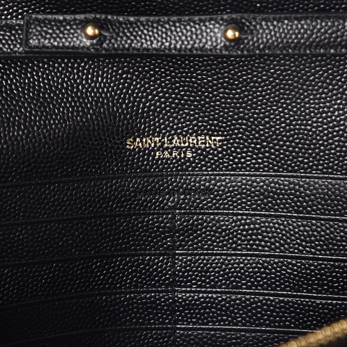Grain De Poudre Matelasse Chevron Monogram Chain Wallet Black