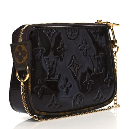Louis Vuitton Vernis Monogram Mini Pochette Accessories Amarante 4 of 11