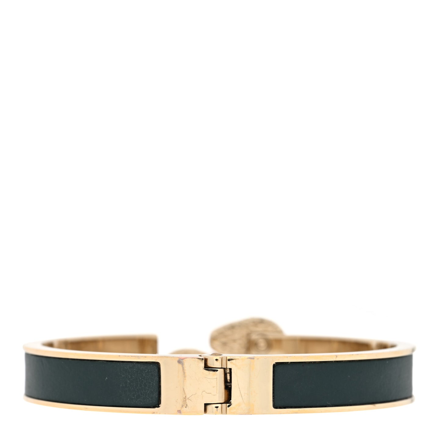 Metal Calfskin Serpenti Forever Bangle Bracelet Green