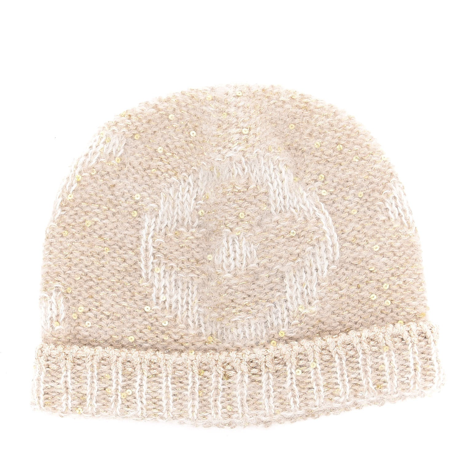 Louis Vuitton Monogram Glitter Sunset Beanie Hat Beige 1 of 4
