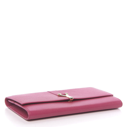 Saint Laurent Textured Calfskin Classic Y Document Case Clutch Fuchsia 4 of 10