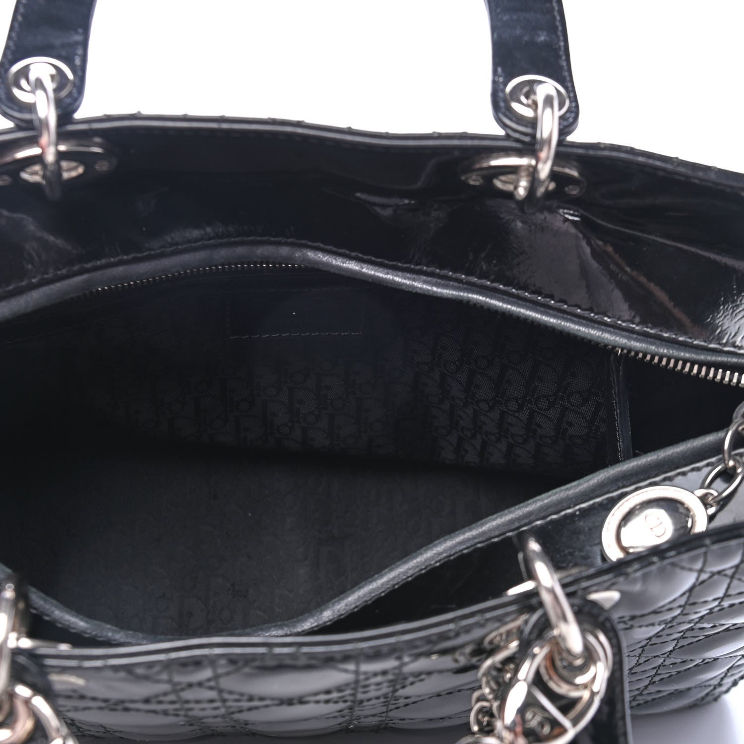 Christian Dior Patent Cannage Large Lady Dior Black 4 of 5