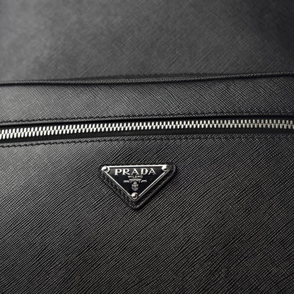 Prada Saffiano Travel Backpack Black 6 of 10