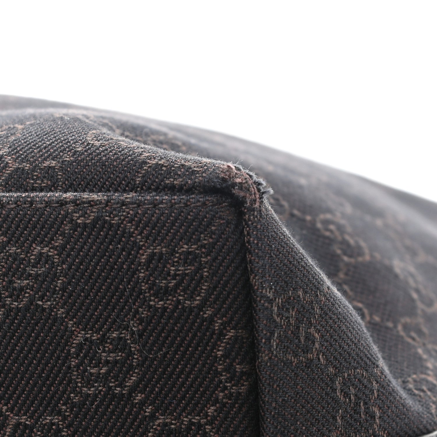 Gucci Denim Monogram Hobo Dark Brown 9 of 11