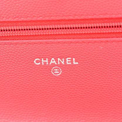 Chanel Caviar Quilted Wallet on Chain WOC Coral 6 of 13