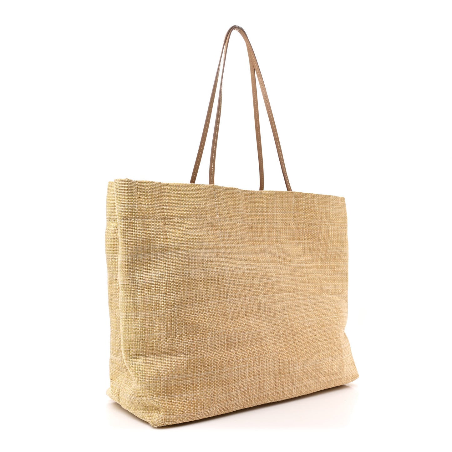 Raffia Logo Tote Naturale