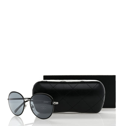 Chanel Round Spring Sunglasses 4206 Black 8 of 8