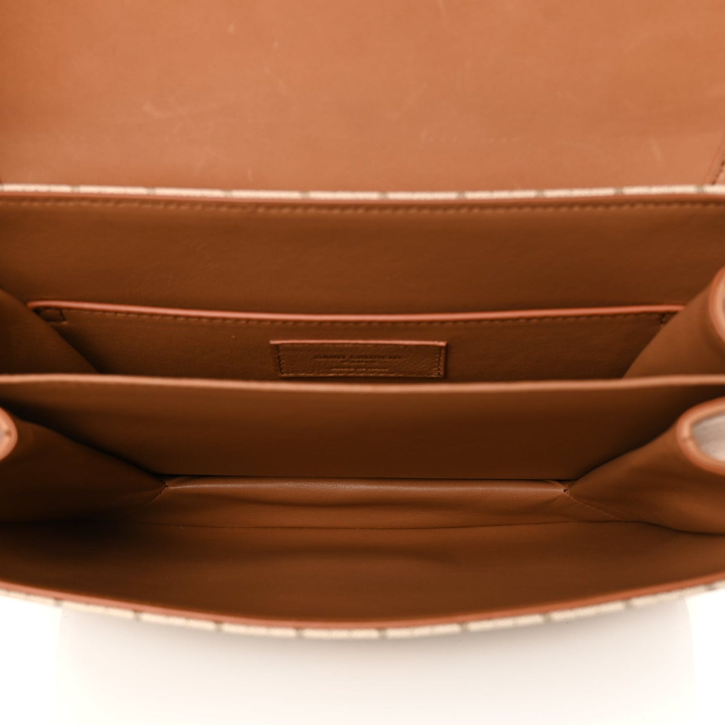 Canvas All-Over Monogram Small Le Monogramme Satchel Beige Kaki Brown Gold