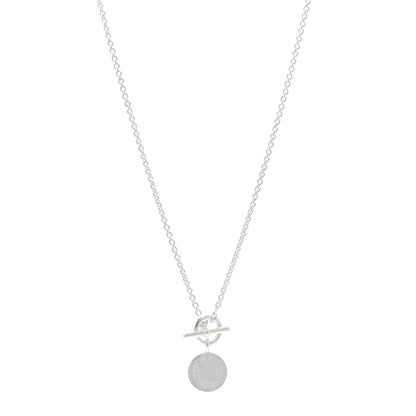 Hermes Sterling Silver Amulettes H Confettis Pendant Necklace 1 of 5