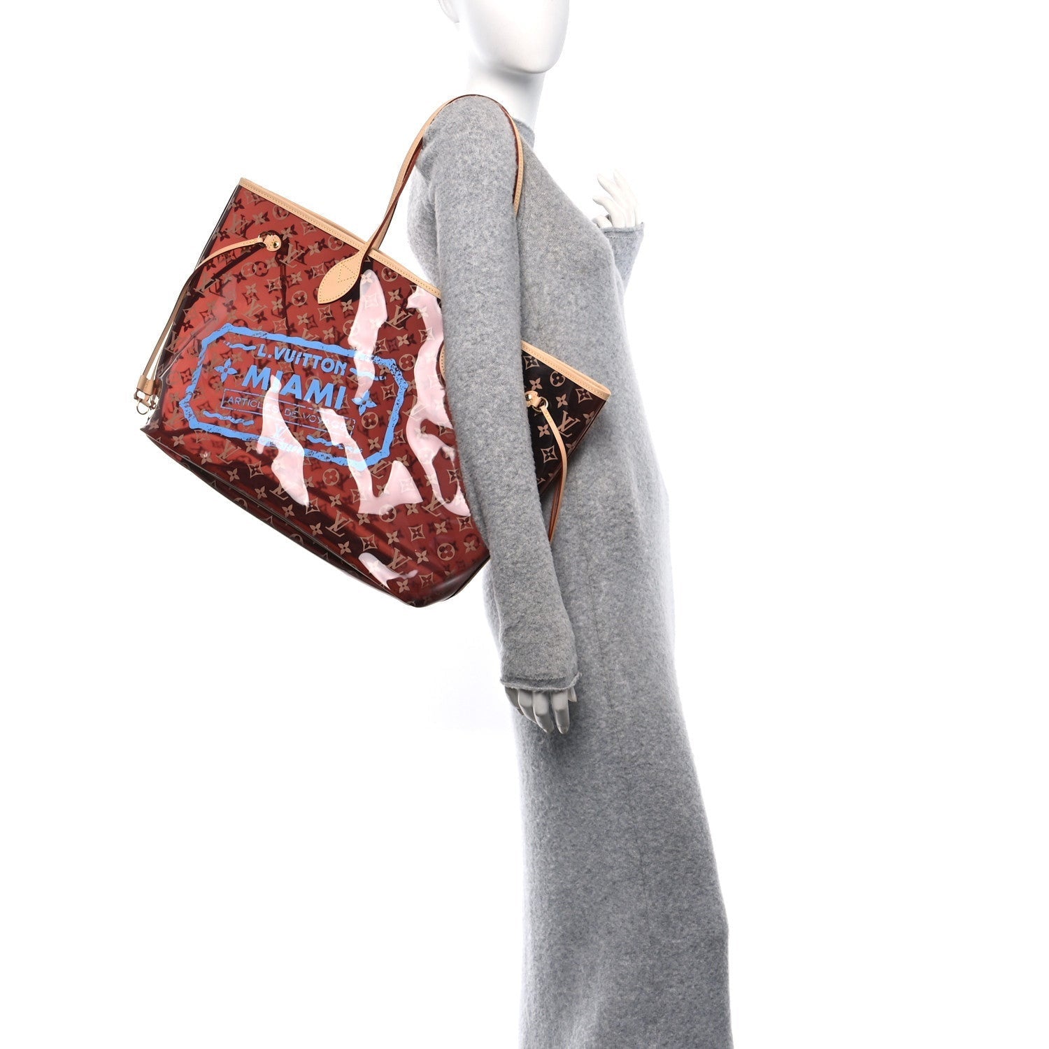 Louis Vuitton Vinyl Monogram Miami Neverfull GM Blue 2 of 7