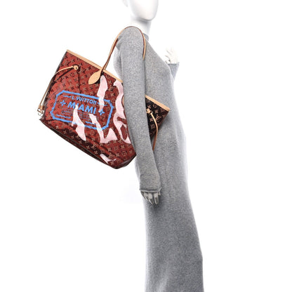 Louis Vuitton Vinyl Monogram Miami Neverfull GM Blue 2 of 7
