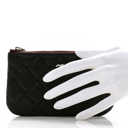 Chanel Caviar Quilted Small Cosmetic Case Black 2 of 7