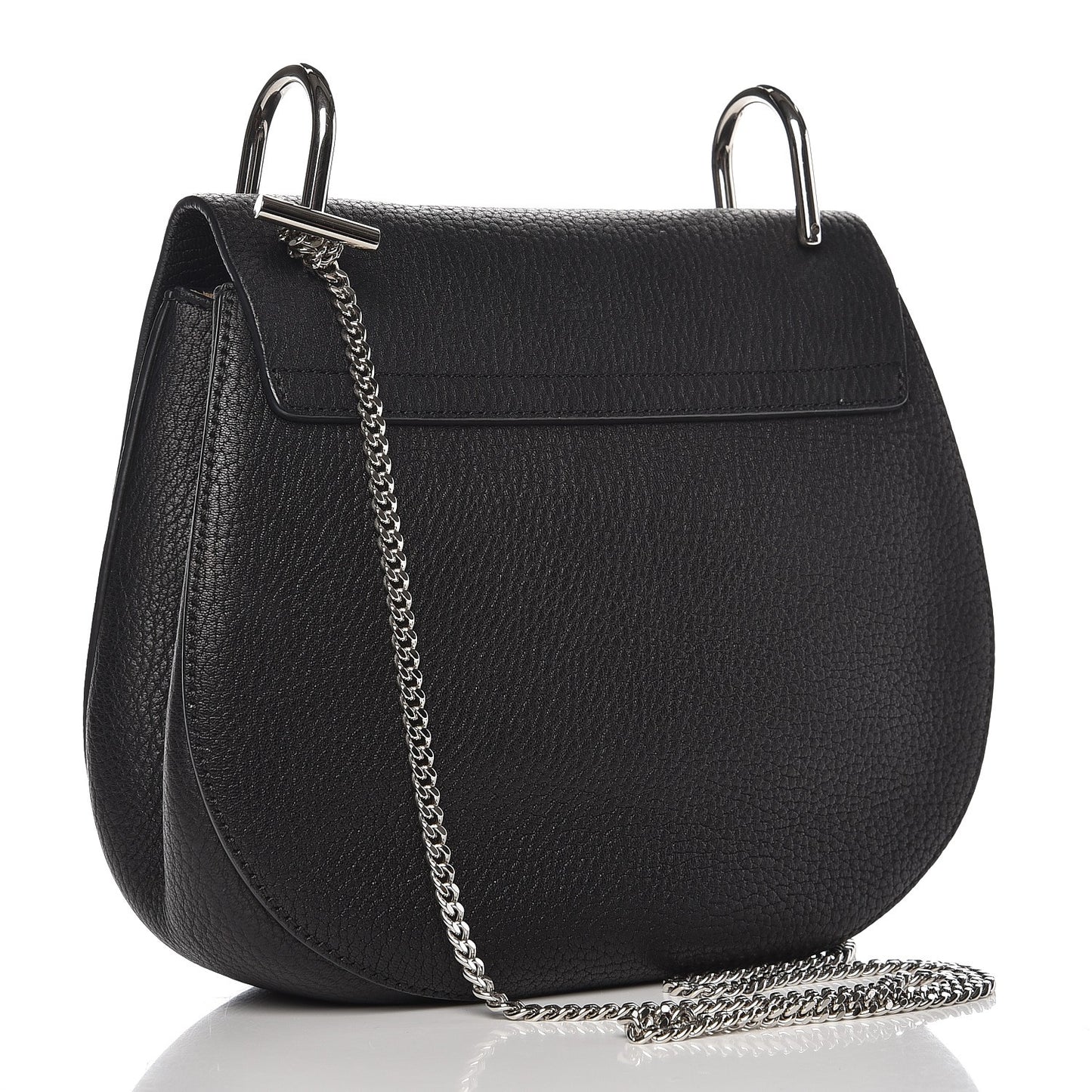 Grained Lambskin Drew Shoulder Bag Black