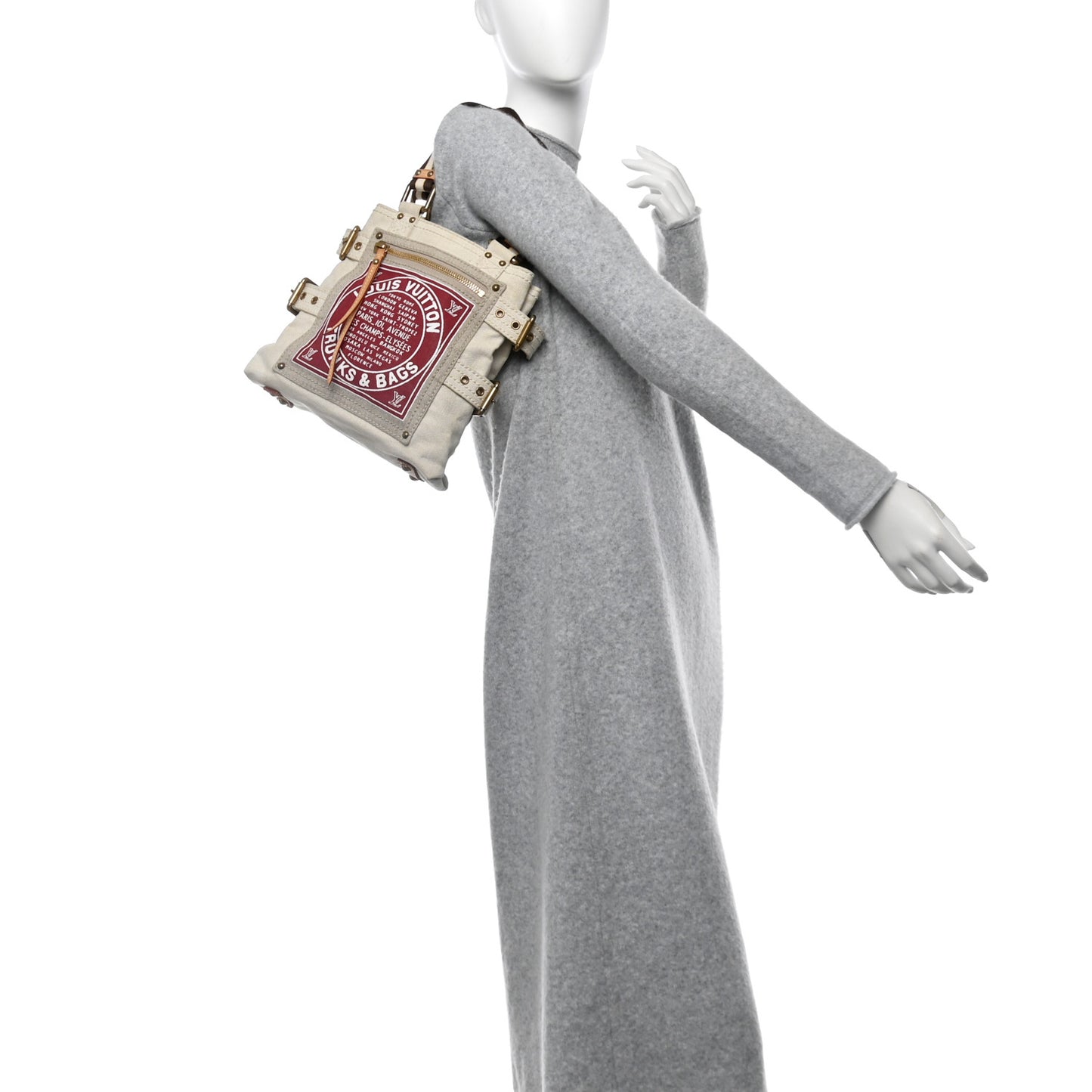 Toile Globe Shopper Cabas PM Red