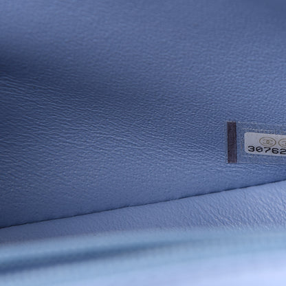 Chanel Lambskin Quilted Mini Rectangular Flap Light Blue 9 of 12