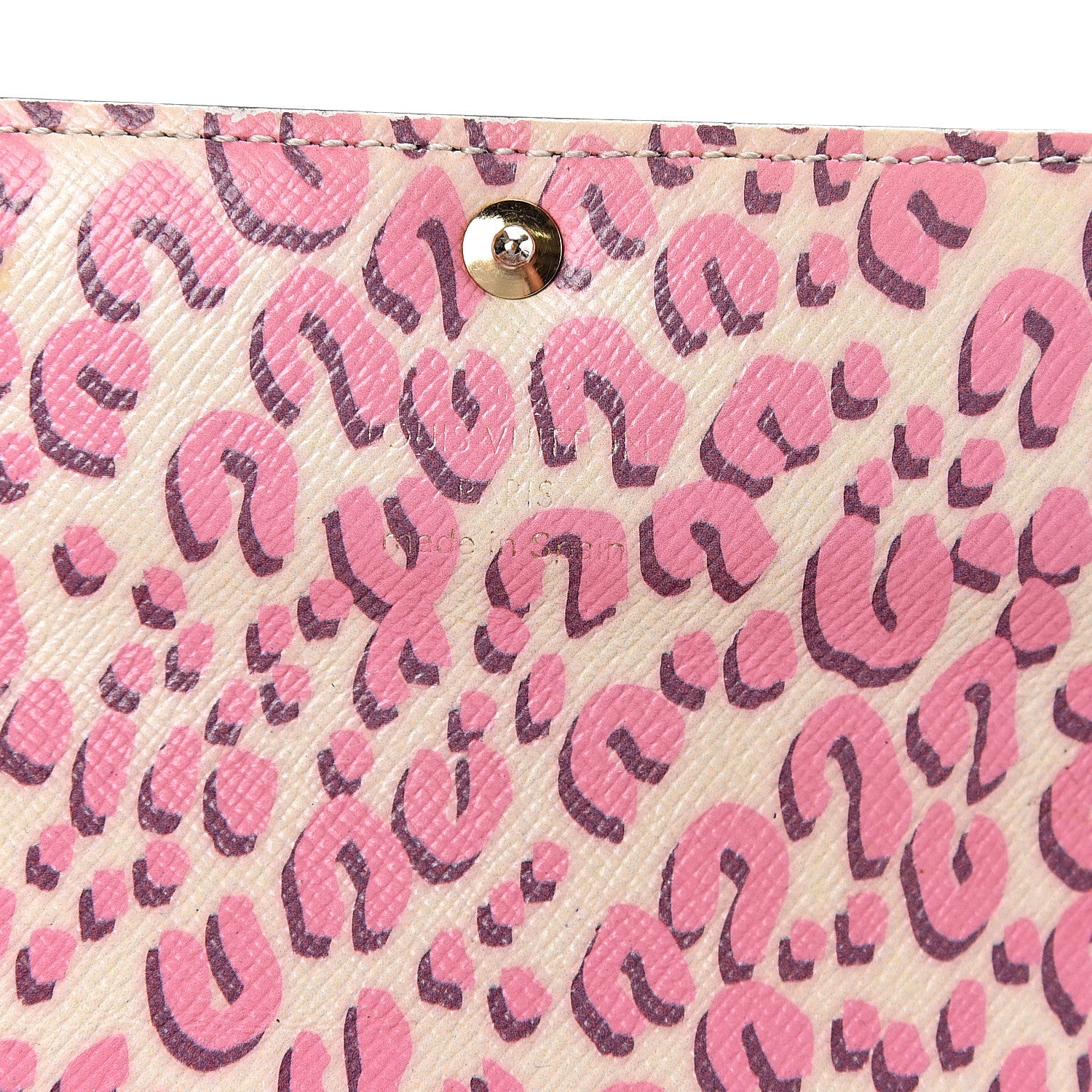 Louis Vuitton Monogram Leopard Sarah Wallet Blanc Corail 6 of 13