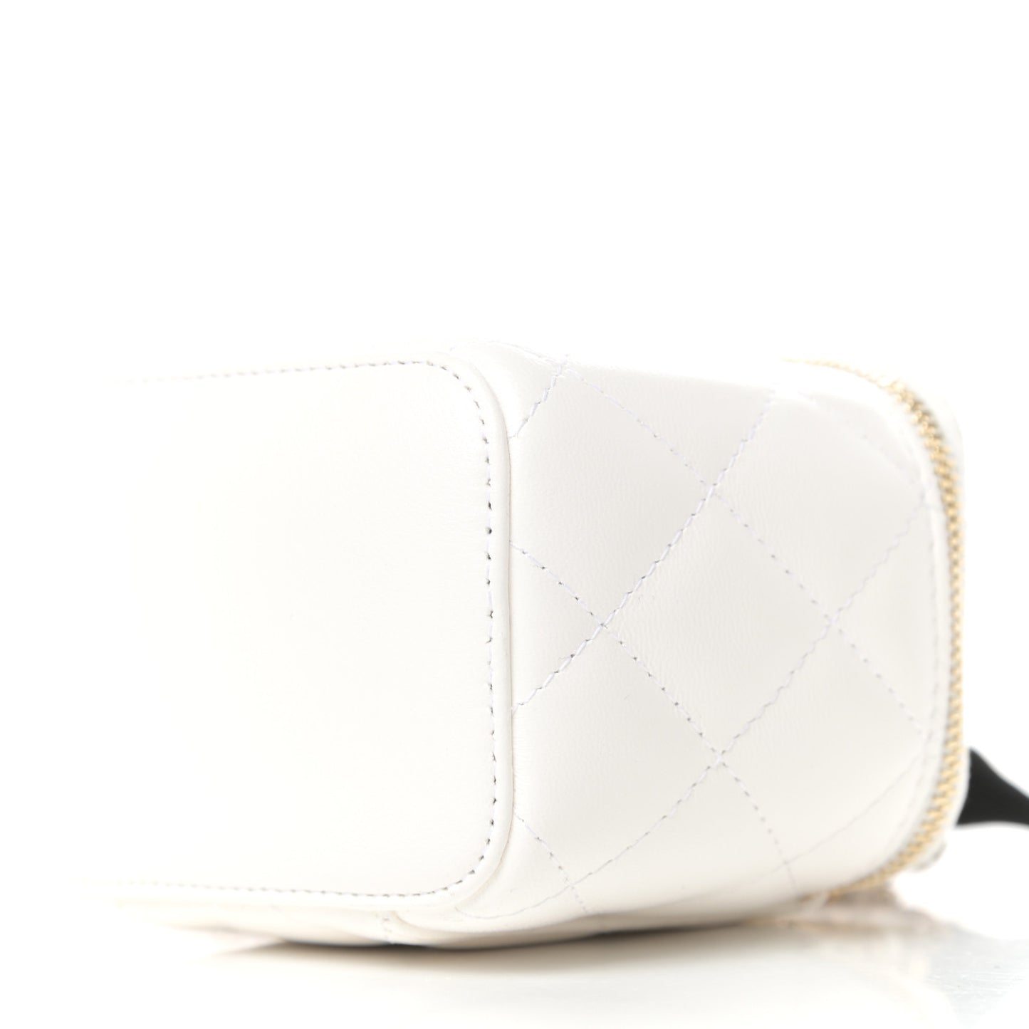 Lambskin Quilted My Chanel Lady Vanity Case With Chain White