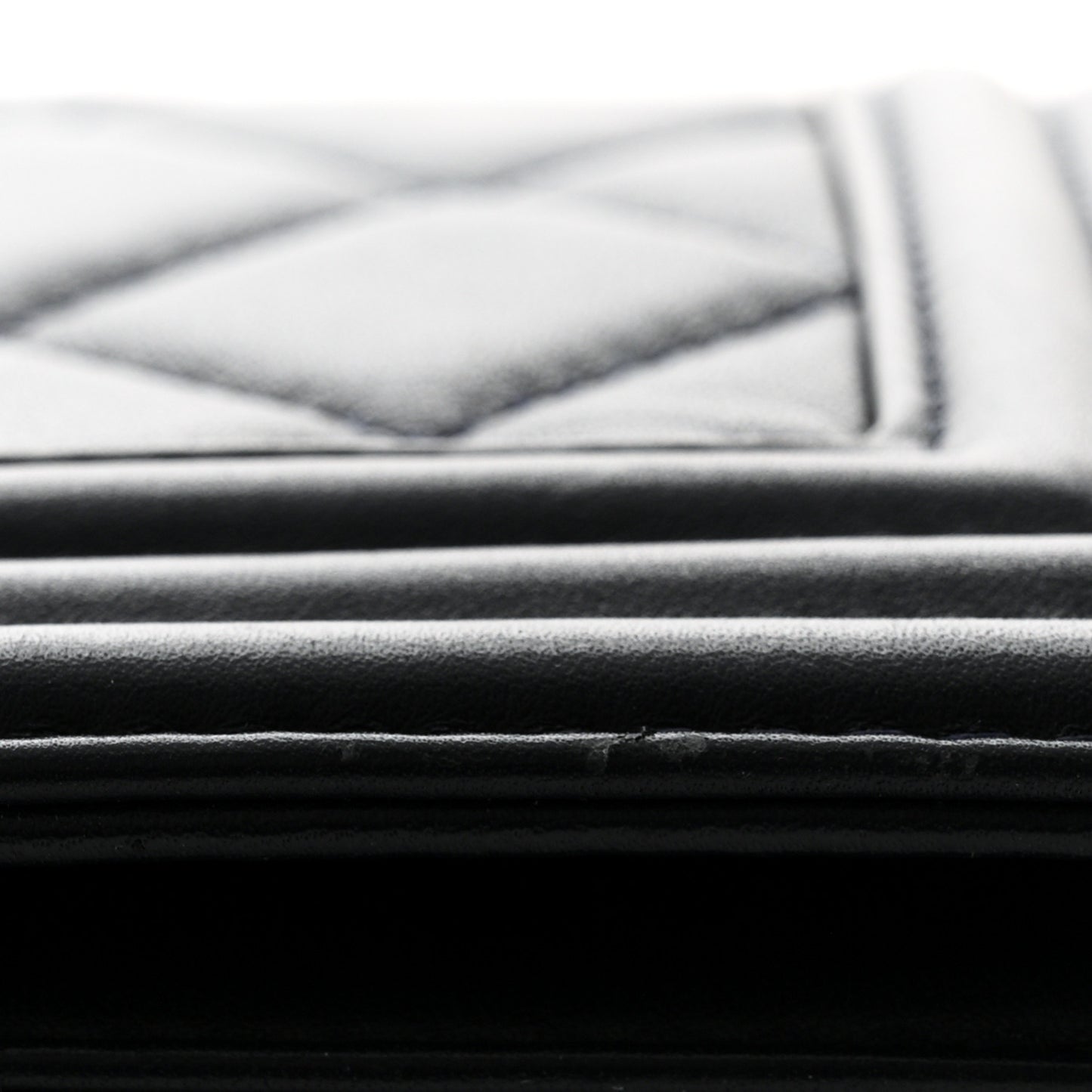 Lambskin Quilted Medium Boy Flap Navy