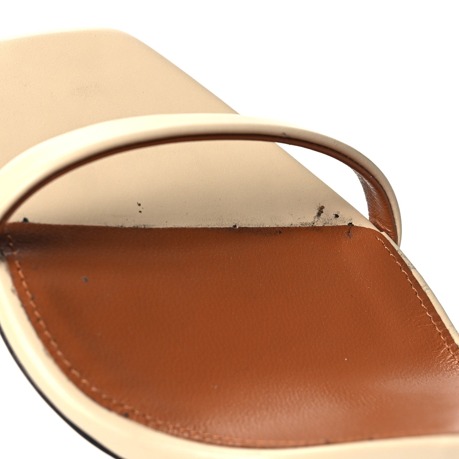 Saint Laurent Patent Calfskin 110 Opyum Sandals 38.5 Real Beige 9 of 14