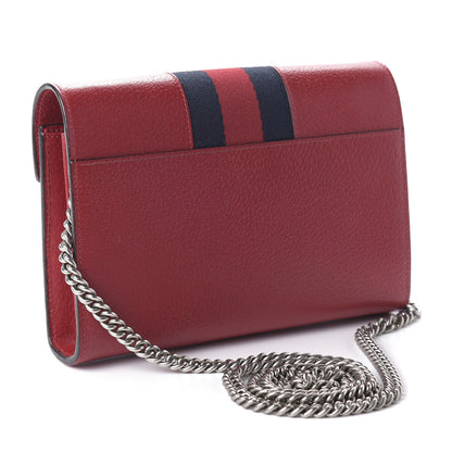 Gucci Calfskin Web Mini Dionysus Chain Wallet Hibiscus Red 3 of 9