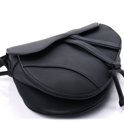 Christian Dior Ultra Matte Calfskin Saddle Bag With Strap  Black 8 of 8