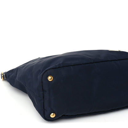 Prada Tessuto Nylon Saffiano Tote Bag Navy 7 of 8